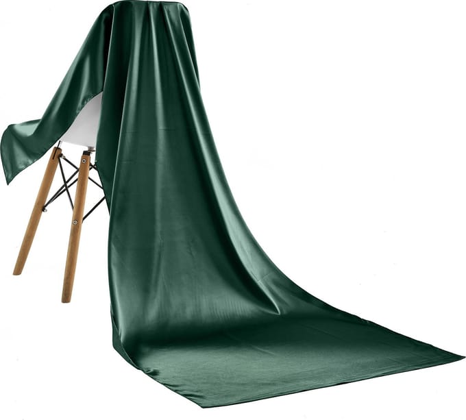Emilie Scarves - sjaal - satijn -  donkergroen - 200*70CM