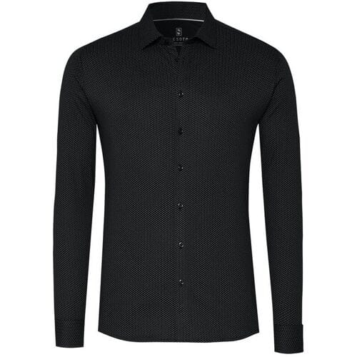 Desoto Overhemd Mini Stitches Pattern Zwart / male
