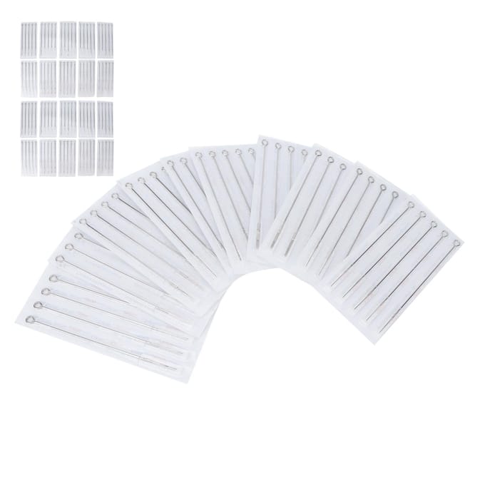 100 Sets Gemengd Type Tattoo Naalden 10 Soorten Handmatige Lange Tattoo Naalden Combinatieset white