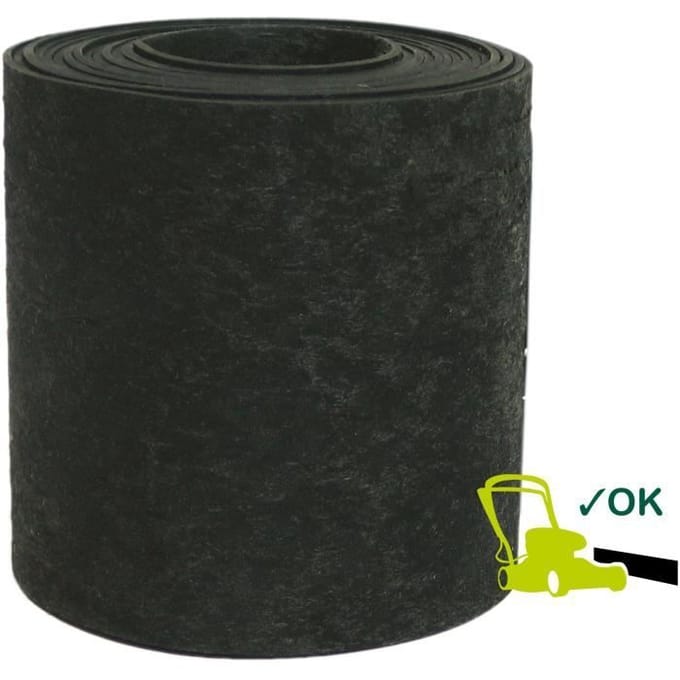 ECO rubber gazonafboording - 5 m × 20 cm