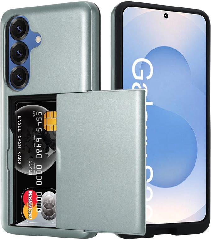 ShieldCase Kaarthouder Case - Geschikt voor Samsung Galaxy S26 - Slide Cover - Donkergroen