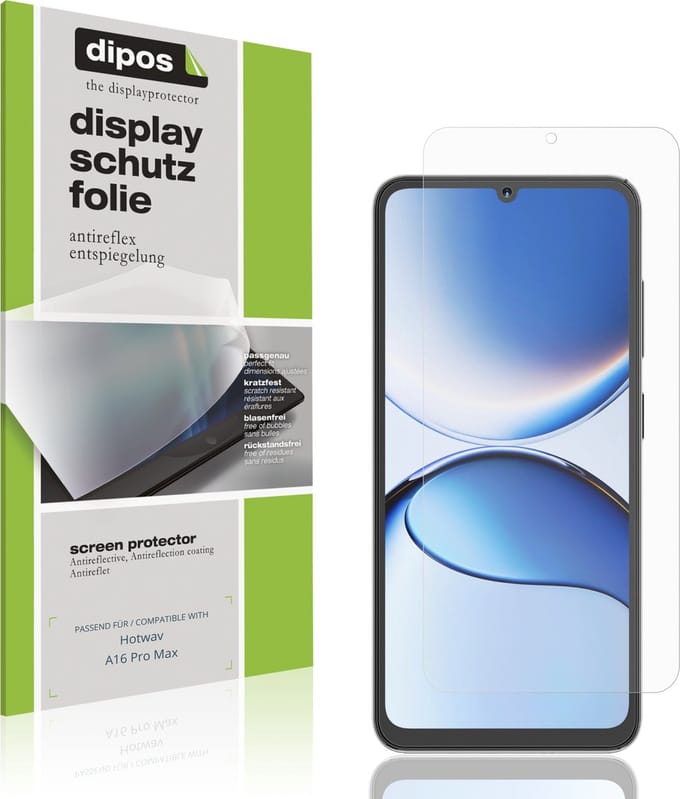 dipos – 4x Matte Beschermfolie geschikt voor Hotwav A16 Pro Max | Krasbestendige & antireflecterende Screenprotector Ultra-Thin