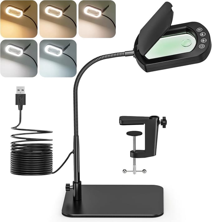 Vergrootglas met Verlichting - Loelamp - Vergrootlamp - Compact