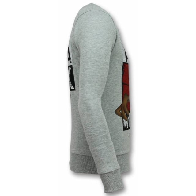 MFCKR Trui - Cartoon Heren Sweater - Truien Mannen - Grijs