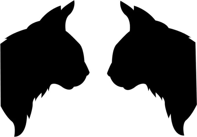 Decoratieve gluur katten - kittens - peeking cats