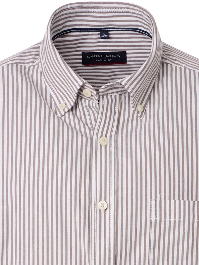 Casa Moda Casual Gestreept Overhemd Button Down Boord - M