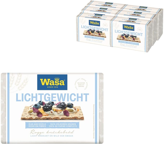 Wasa Lichtgewicht Knäckebröd - 6 x 300g