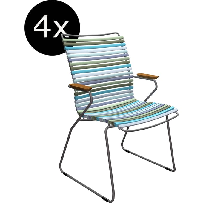 HOUE Bundel 4x CLICK Dining fauteuil met hoge rugleuning - multicolor 2