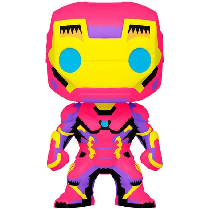 Funko Iron Man Verzamelfiguur Marvel POP! Black Light Iron Man 9 cm Multicolours