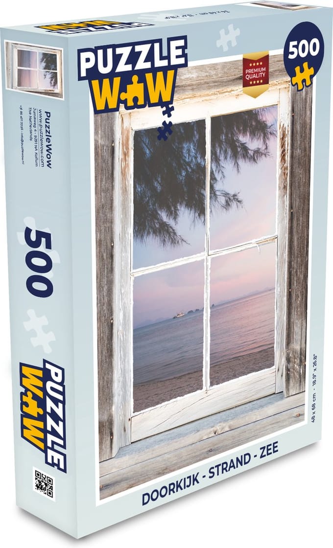 Puzzel Doorkijk - Strand - Zee - Legpuzzel - Puzzel 500 stukjes
