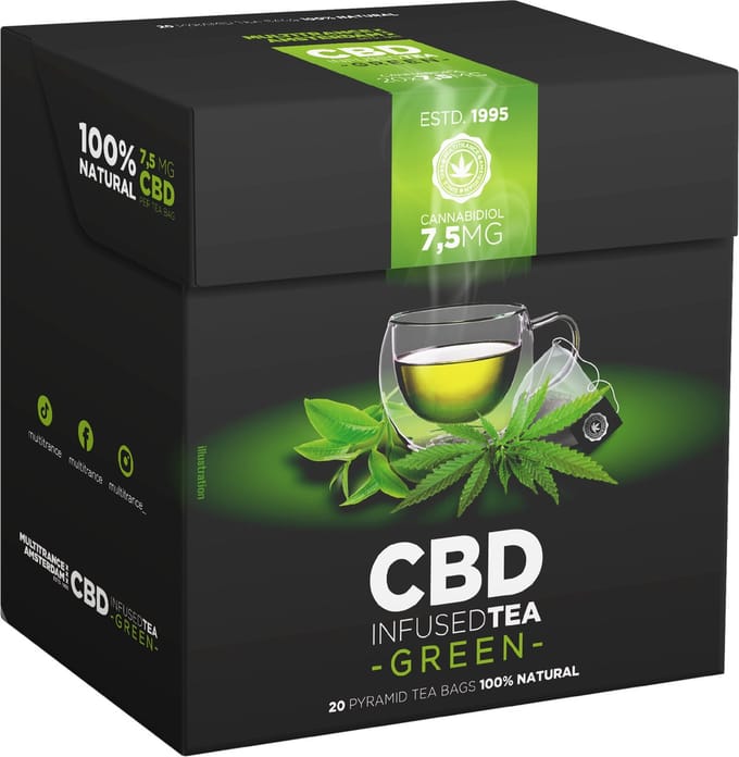 3 x CBD Green Thee - Box of 20 Pyramid Teabags (7.5mg)