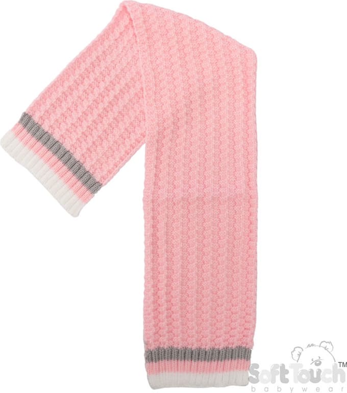 Soft Touch Sjaal - Chevron Acryl - Roze - Maat Small - 30 x 70 cm