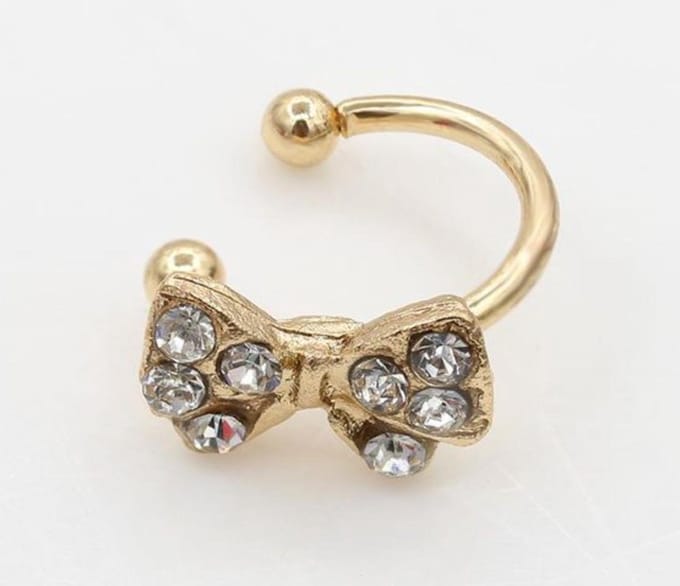 Strik ear cuff | goud gekleurd