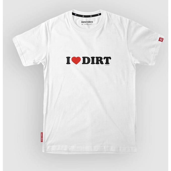 Loose Riders I Heart Dirt Tech Tee wit
