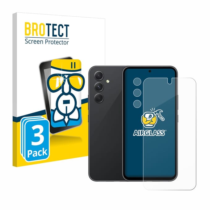 Screenprotector 3 Stuks voor Samsung Galaxy A54 5G (Voor+Camera) Beschermglas transparant
