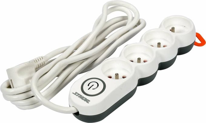 Sthor 72354 - Verlengkabel met Aarding - 4 Stopcontacten - 3m