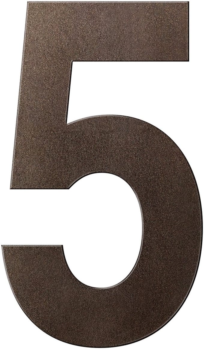 Huisnummer - Dark Brons Kleur - RVS - GPF - Dark blend 5 XXL, 400 mm