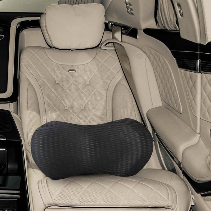vidaXL - Rugkussen - Zwart - Traagschuim - 46 - x - 24 - x - 11 - cm