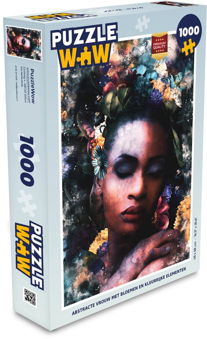 Puzzel Vrouw - Kleur - Abstract - Legpuzzel - Puzzel 1000 stukjes volwassenen