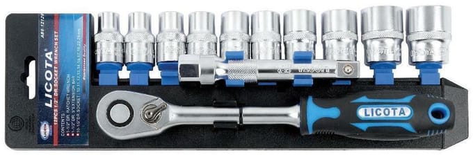 12-Delige Dopsleutelset Industrie Kwaliteit met Ratel 1/2 inch