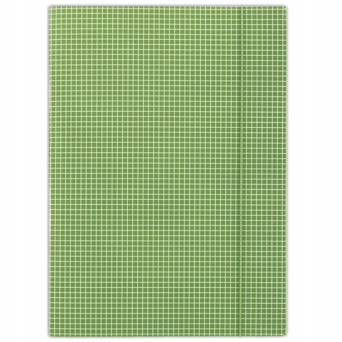 Donau Map met Elastiek A4 400gsm Groen Geruit 3-Flaps