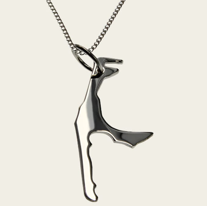 Zilveren Landkaart Sylt ketting hanger