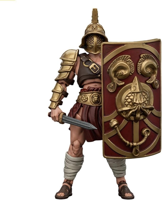 Romeinse Gladiator Murmillo Actiefiguur 1/18 Schaal - 10cm Soldaat Beeldje