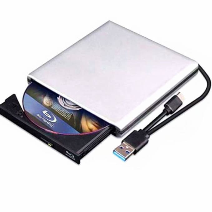 Oneay Externe Blu-ray dvd-drive met 3D-, USB 3.0- en Type-C-aansluiting, slanke optische cd- en dvd-lezer