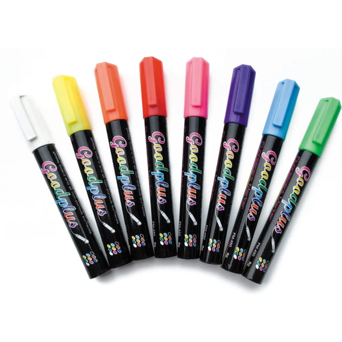 Markers in 8 kleuren Lacor fluorescents
