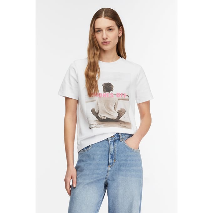 Comma T-shirts White Maat: 36 | Tops Outlet | Dames | Wit