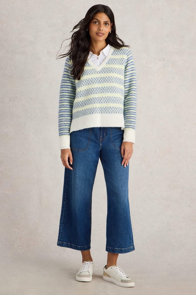 White Stuff Sammy Stripe Jumper Blue Multi Taglia: 16 | Maglioni a maglia Outlet | Donna | Blu