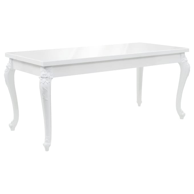 vidaXL - Eettafel - 179x89x81 - cm - hoogglans - wit