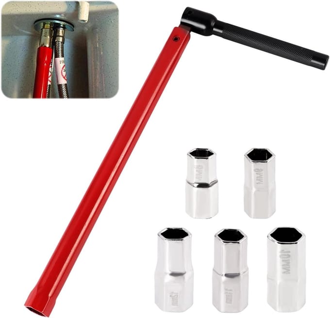 Complete Set voor het Aansluiten van Mengkranen - 8-12 mm Sleutel voor Sanitaire Installaties en Basiskranen