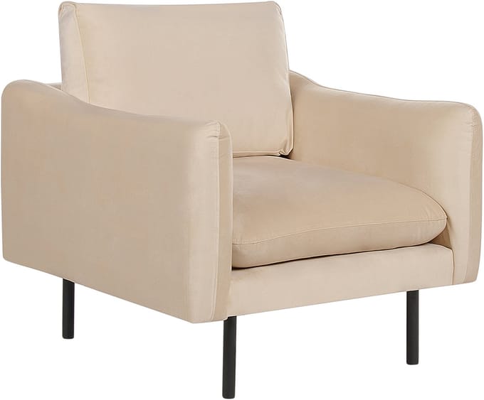 VINTERBRO - Fauteuil - Beige - Fluweel