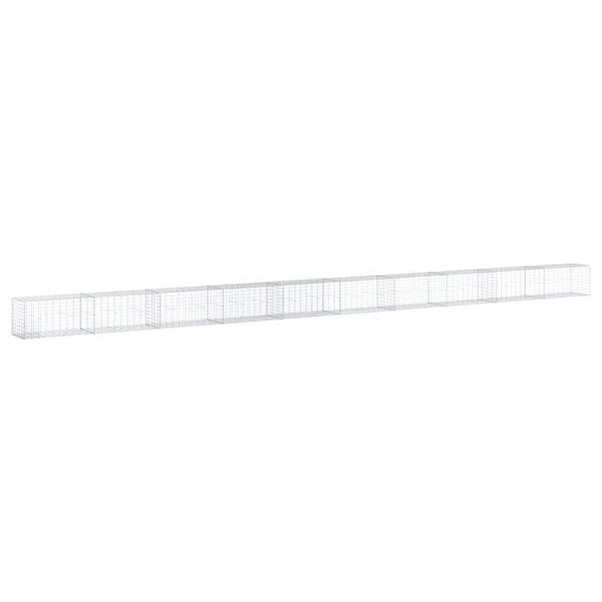 vidaXL - Schanskorf - 1000x50x50 - cm - gegalvaniseerd - ijzer - zilverkleurig