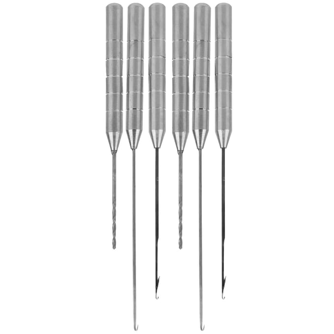 2set Vis Tuigage Combo Set Roestvrij Staal Vis Aas Tuigage Tool Aasnaald Kit gray