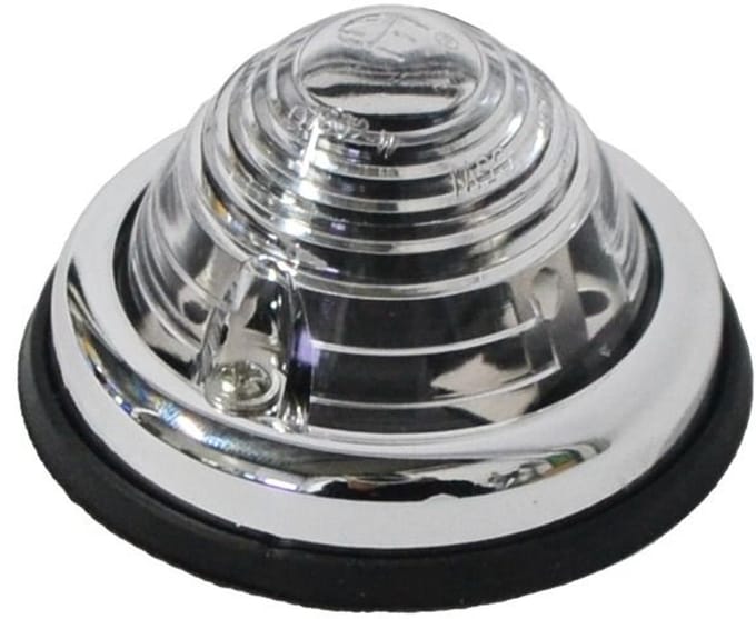 Dragon-Tools Zijlamp Markeringslamp Set - Wit - Ø 70 mm - Chroom - 2 stuks