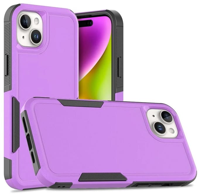 Cityhoesje – iPhone 15 Plus-14 Plus – Anti drop – BackCover – Paars