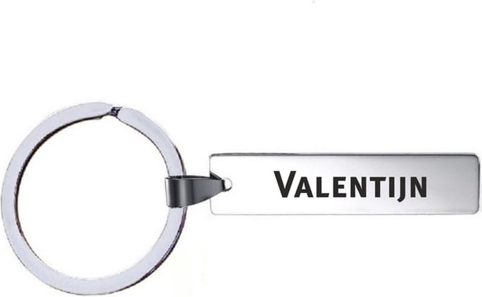 Sleutelhanger Met Naam - Valentijn - RVS