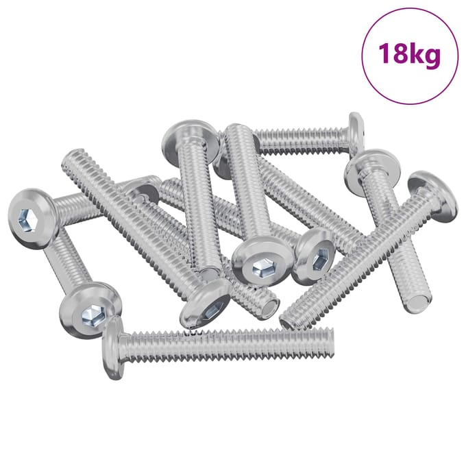 vidaXL Slot Schroef Effen 2514 pcs Zilver Staal