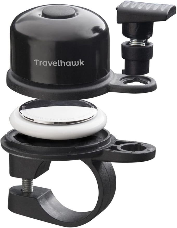 Travelhawk Fietsbel - Geschikt voor Apple AirTag - Fietsbel Racefiets - GPS Tracker - Fietstracker