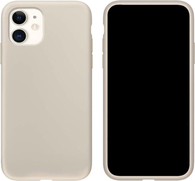 Innerlight® MobileCover+ - iPhone 12 PRO MAX - Creme Wit - Siliconen Backcover - Siliconen hoes - Geschikt als Creme iPhone 12 PRO MAX hoesje