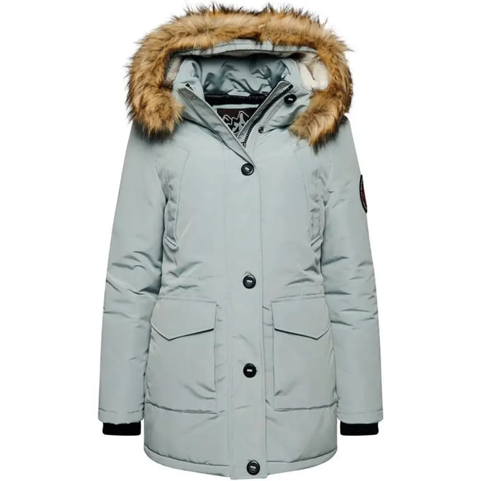 Superdry - Everest parka met capuchon van imitatiebont - Dames - Gewatteerde jassen