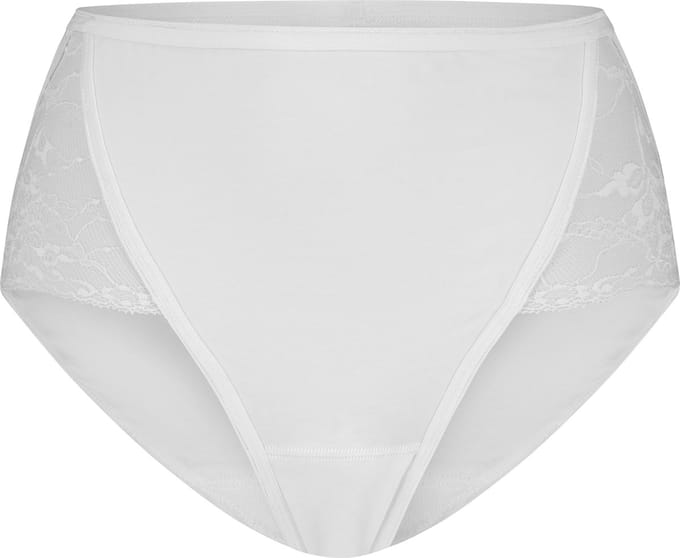 Ten Cate Basics high leg met kant wit voor Dames | Maat L