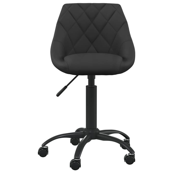 vidaXL - Eetkamerstoel - fluweel - zwart