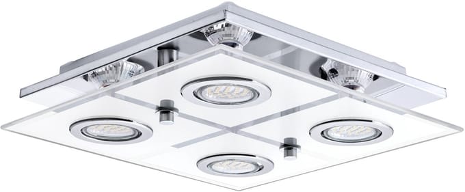 EGLO Cabo Plafondlamp - GU10 - 29 cm - Chroom/Wit