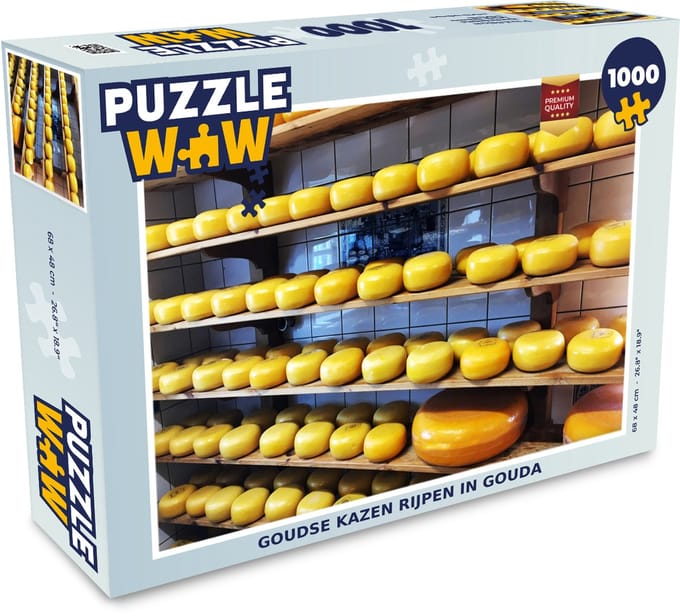 Puzzel Kaas - Geel - Gouda - Legpuzzel - Puzzel 1000 stukjes volwassenen