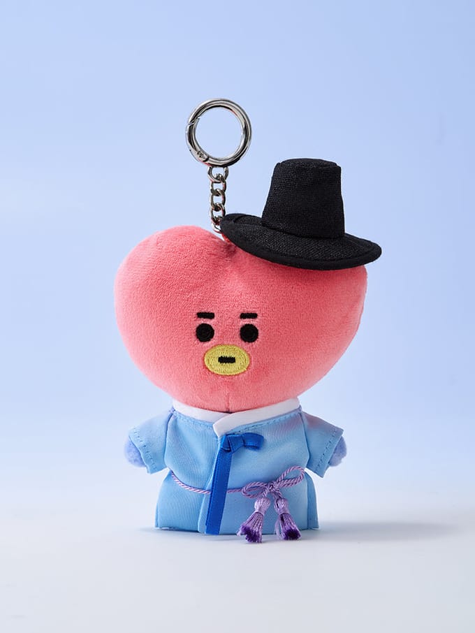 LINE FRIENDS BT21 K-Seonbi Pluche Sleutelhanger Karakter Selectie TATA pink