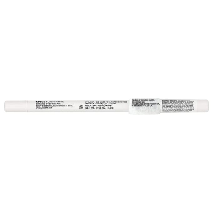 LA. Kleuren, Neon Gel Eyeliner, CP635 Flash White, 1,5 g (0,05 oz) white