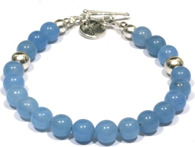 Heaven Eleven - heren - Armband - aquamarijn - 8mm